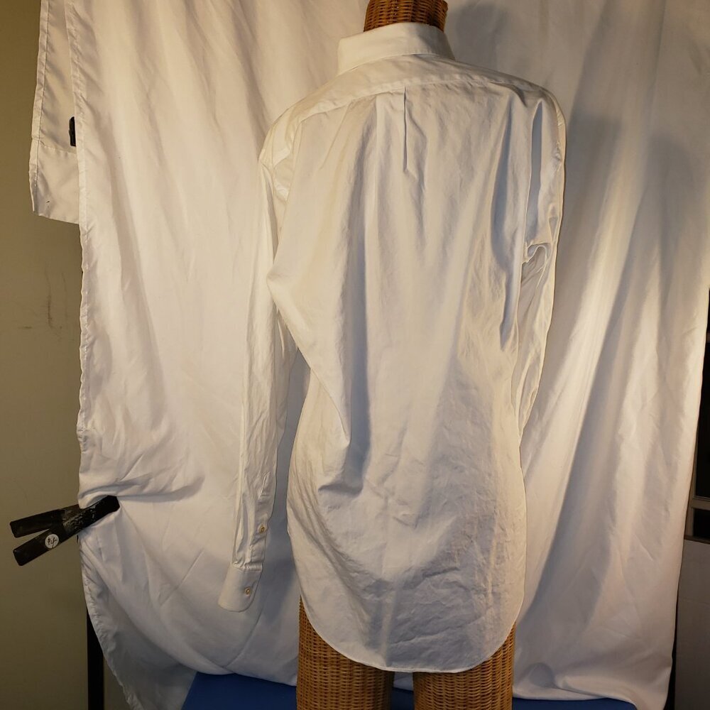 Stanley Blacker Menswear White Button Down Shirt Size 16-34/35 - Picture 3 of 6